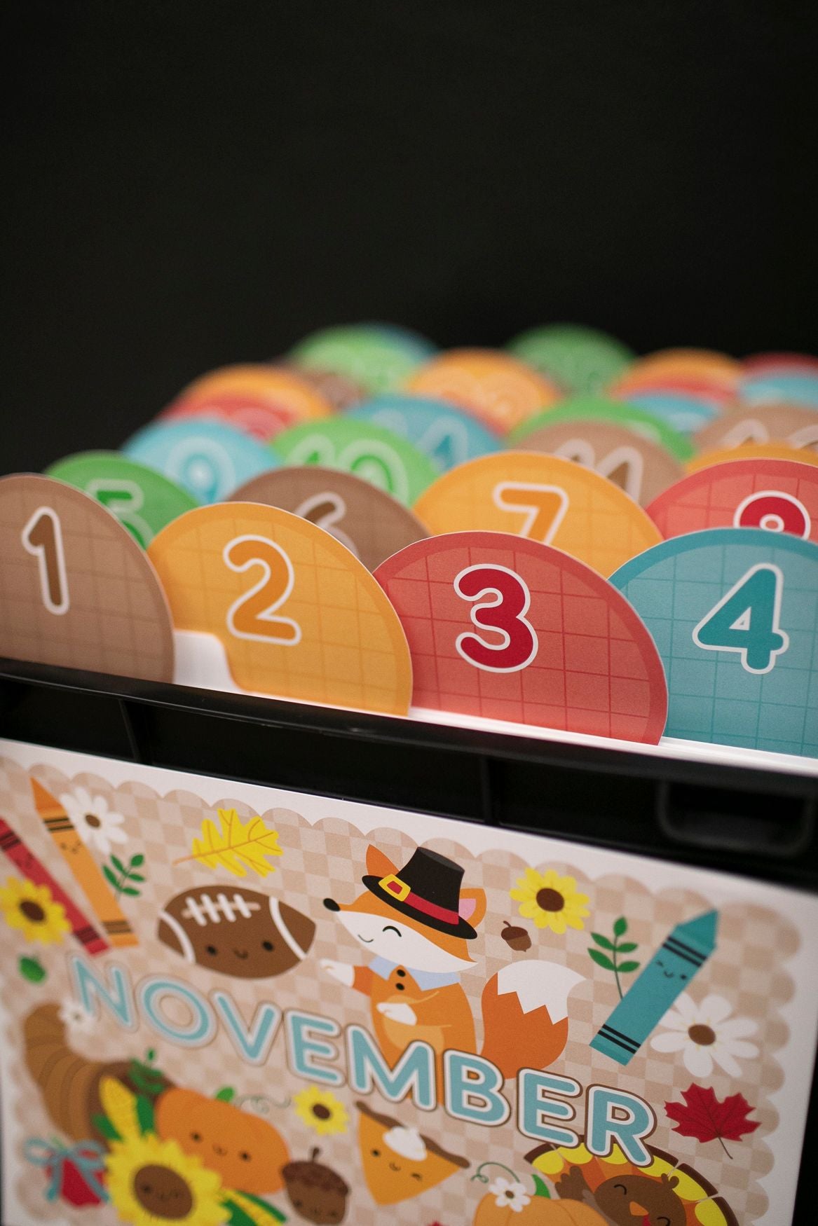 Printable November Bin Organization Labels