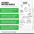 Load image into Gallery viewer, Printable First Grade October Writing Bundle
