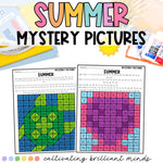 Summer Math Mystery Picture | 100 Chart | May, June | Mystery Picture