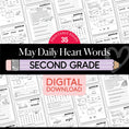 Load image into Gallery viewer, Printable Second Grade May Daily Heart Words
