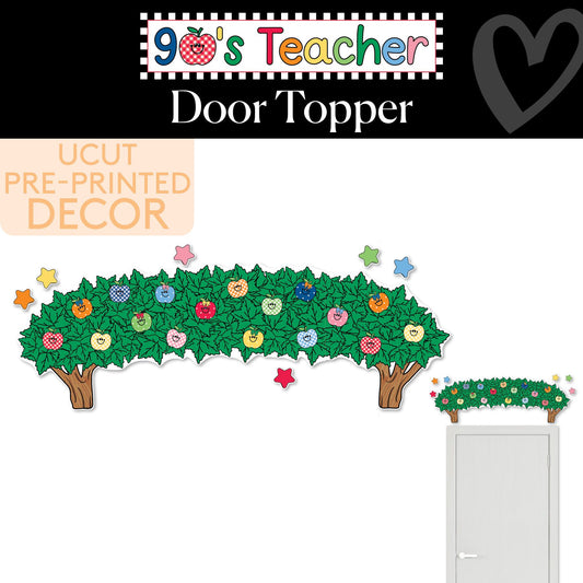 Retro Apples Door Topper | 90s Teacher