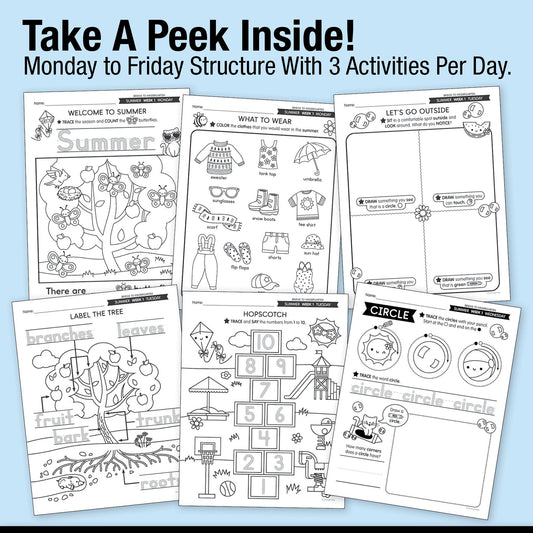Ultimate Bridge To Kindergarten Pre-Printed And Digital Summer Workbook