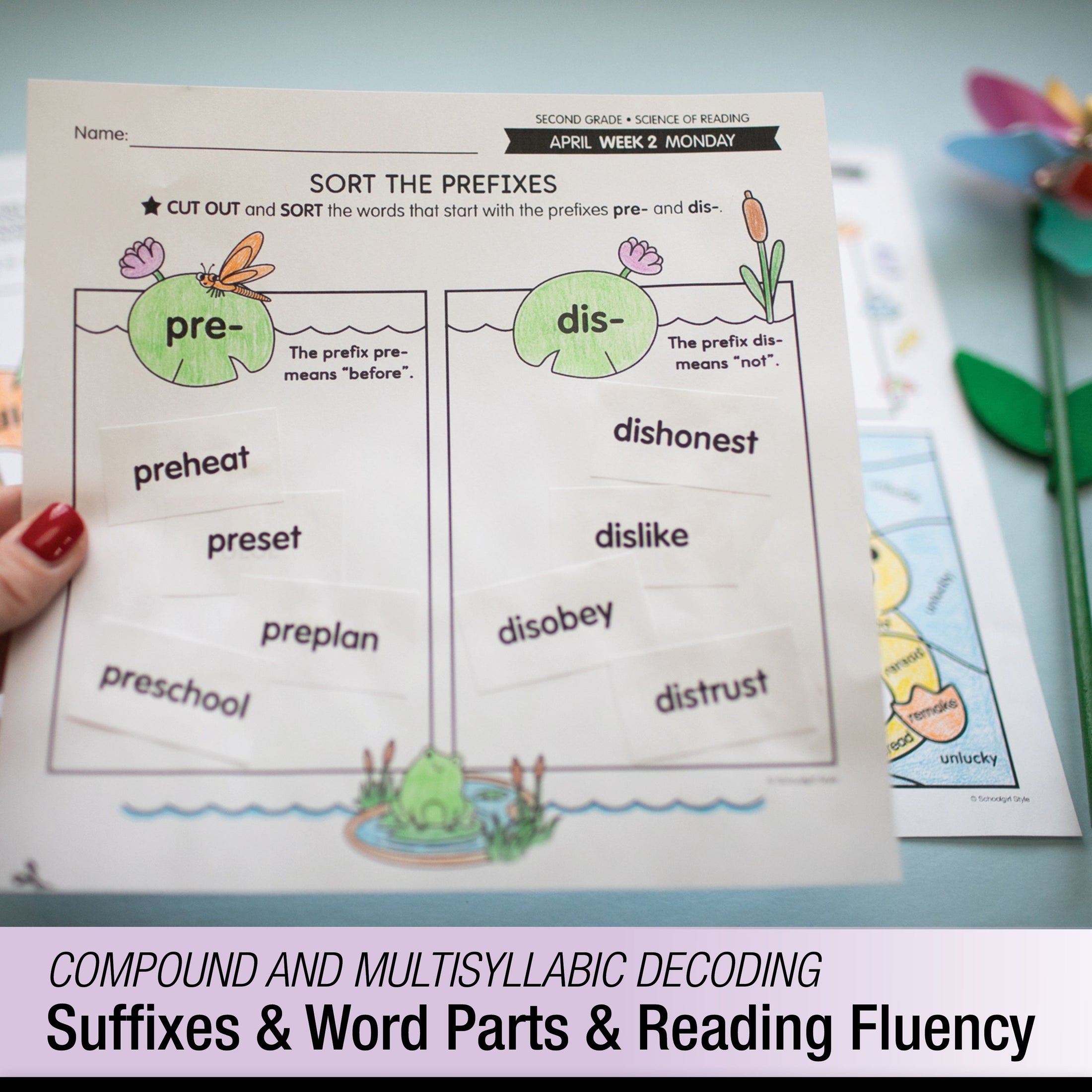 Printable Second Grade April Daily Science of Reading