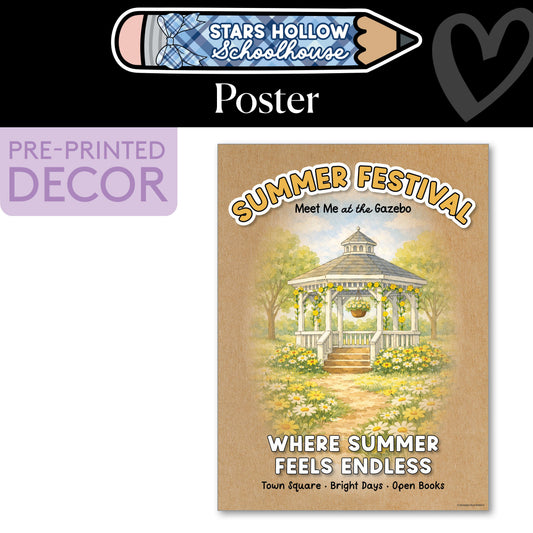 Summer Festival Poster | Stars Hollow Schoolhouse