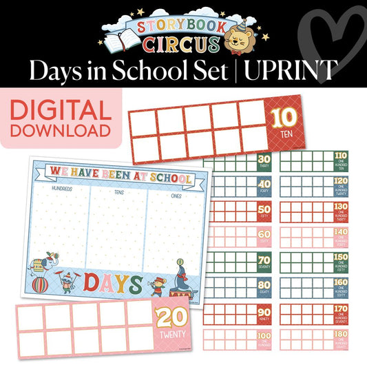 Printable Vintage Days in School Set | Storybook Circus