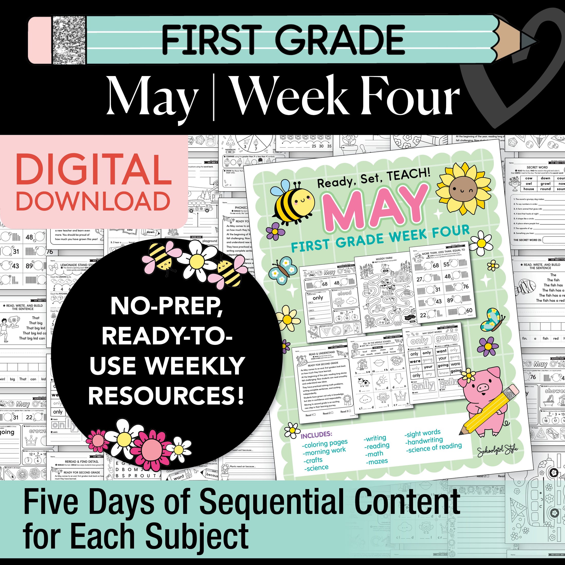 Printable First Grade May Week 4 Resources