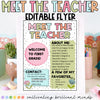 EDITABLE In Bloom Meet the Teacher Flyer | Back to School | Template