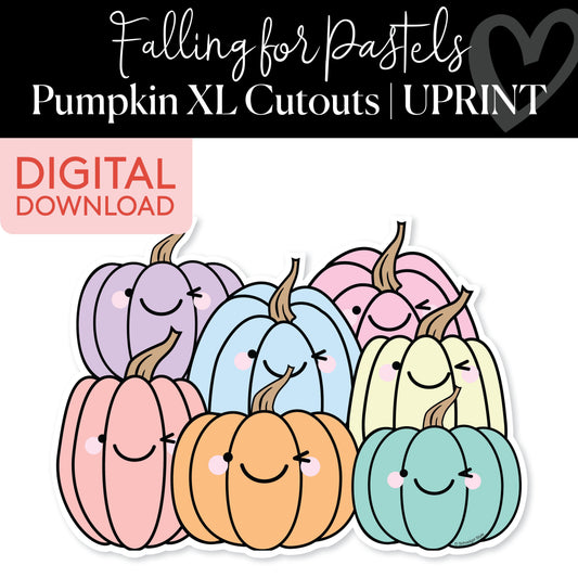 Printable XL Pumpkins | Fall Cutouts | Falling for Pastels