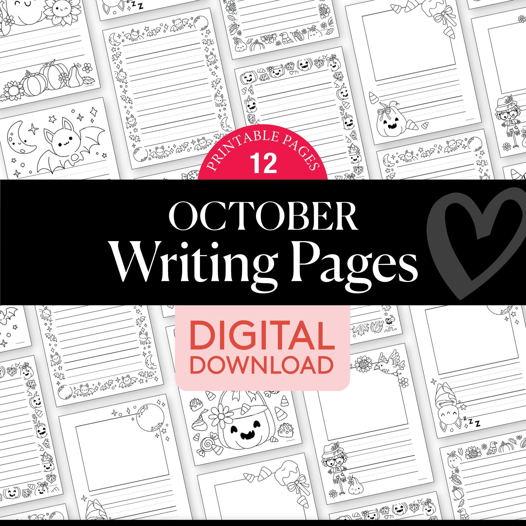 Printable October Writing Pages