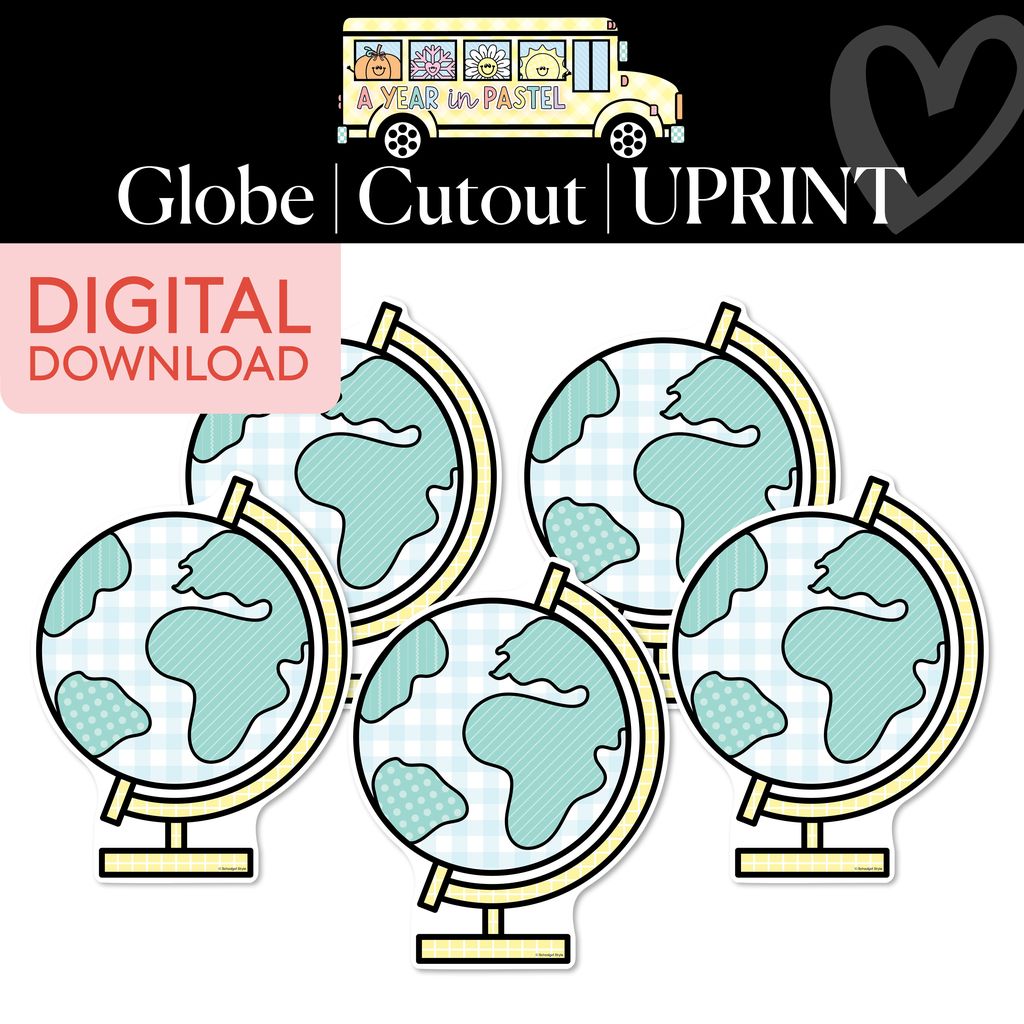 Printable Globe Cutouts | A Year In Pastel