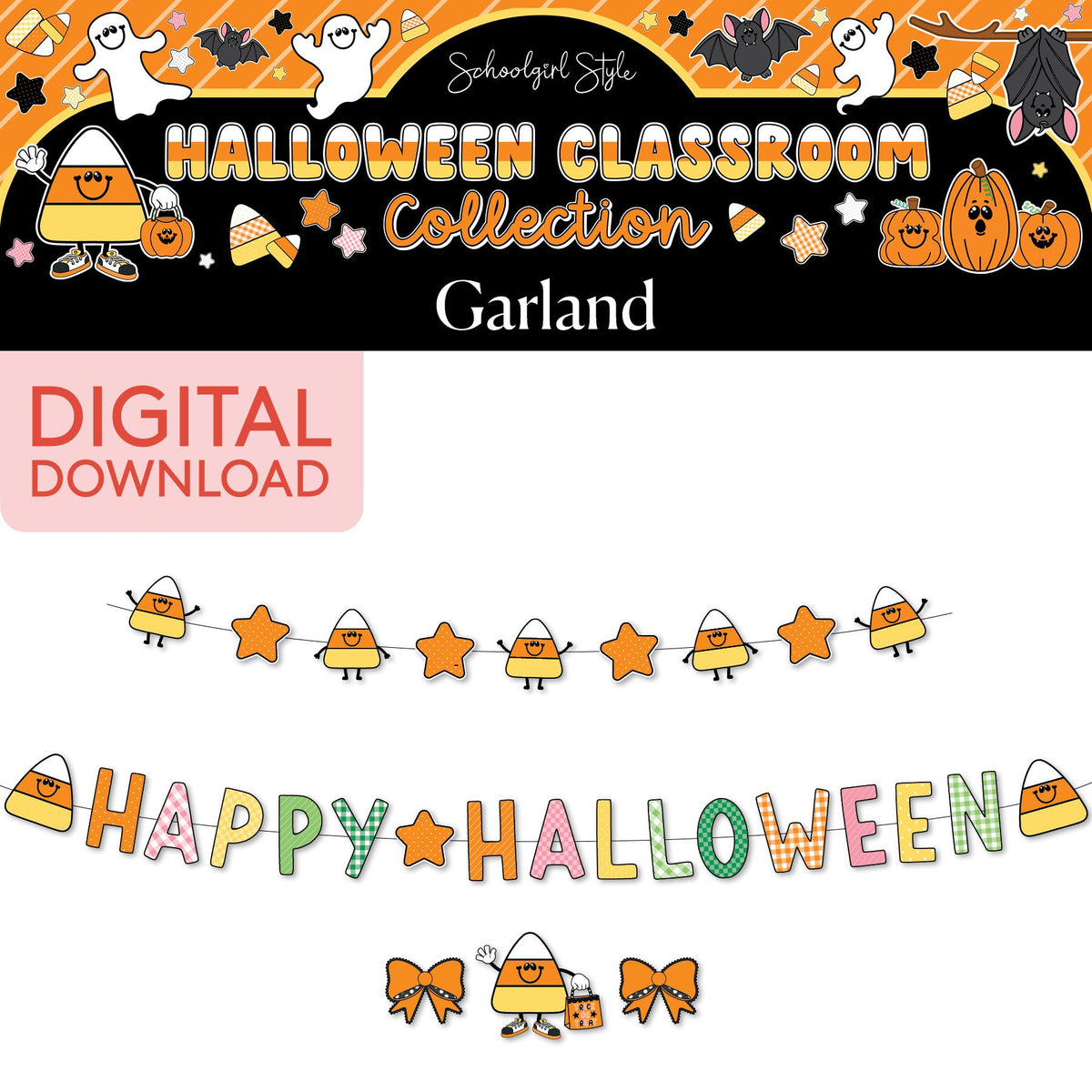 Printable Halloween Garland | 90s Teacher