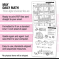Load image into Gallery viewer, Printable Kindergarten May Daily Math
