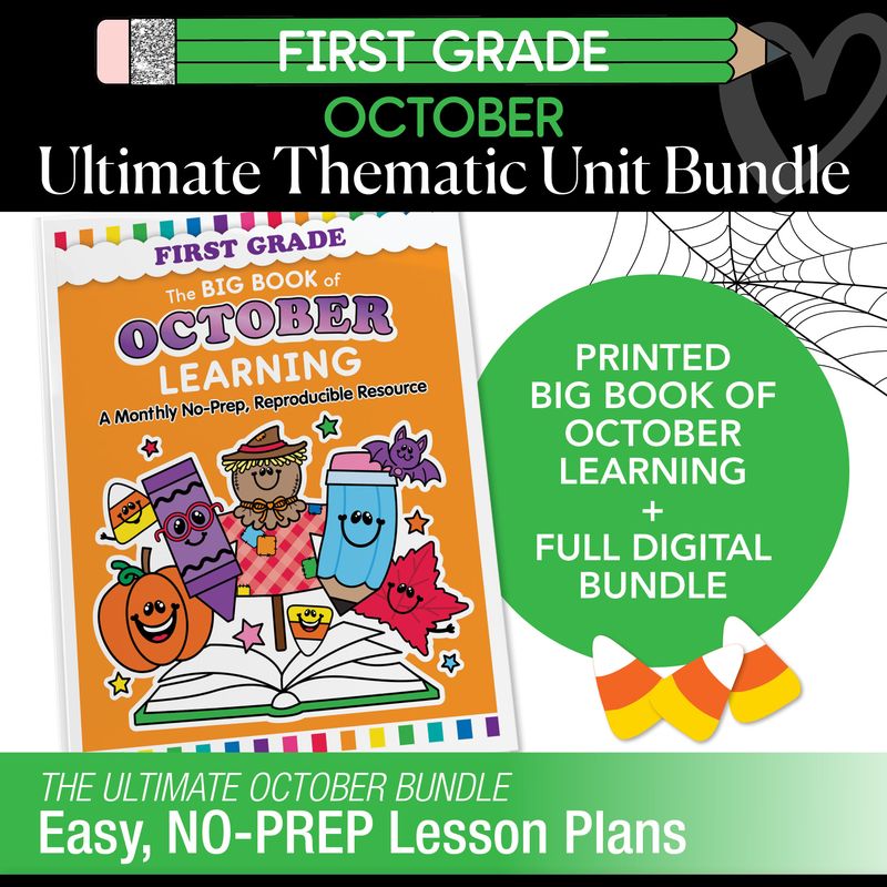 Big Book of October First Grade Thematic Unit Bundle