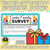 Teacher Appreciation Week Favorites Survey