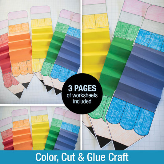 Printable September Bendy Pencil Craft