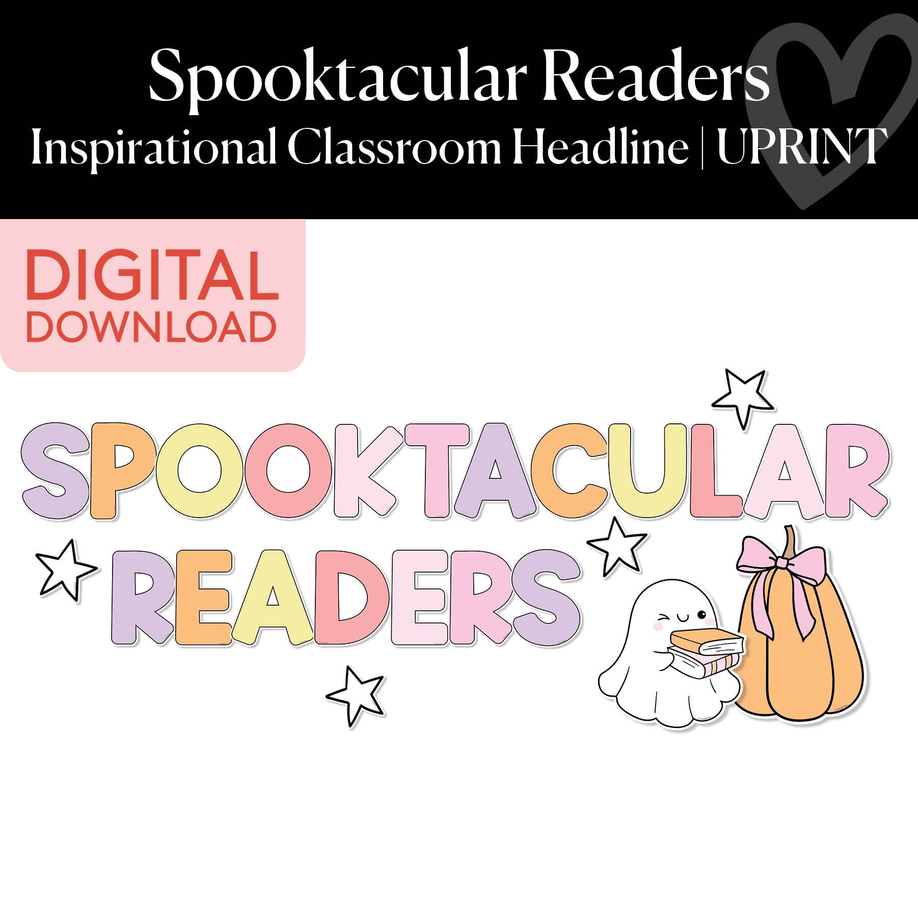 Printable Halloween Spooktacular Readers Inspirational Classroom Headline | Spooktacular Readers