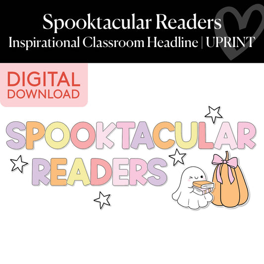 Printable Halloween Spooktacular Readers Inspirational Classroom Headline | Spooktacular Readers