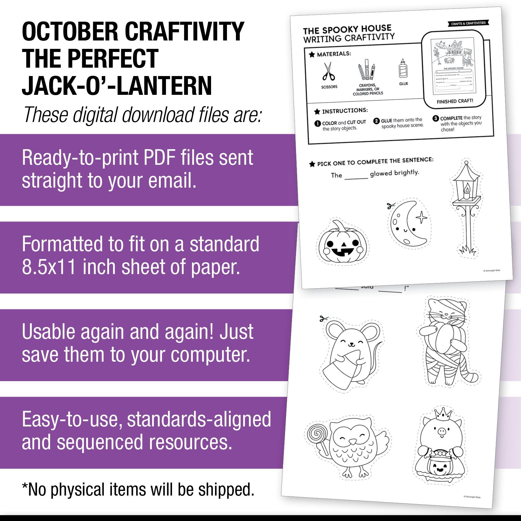 Printable Perfect Jack-O'-Lantern Craftivity