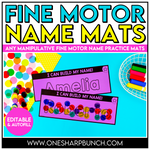 Editable Name Practice | Fine Motor Name Activities with Any Manipulative for Preschool & Kindergarten