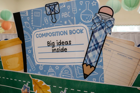 Printable Cozy Big Ideas Inside Notebook Door Topper | Stars Hollow Schoolhouse