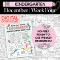 Load image into Gallery viewer, Printable Kindergarten December Week 4 Resources
