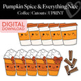Load image into Gallery viewer, Coffee | Printable Thanksgiving Cutouts | Pumpkin Spice and Everything Nice

