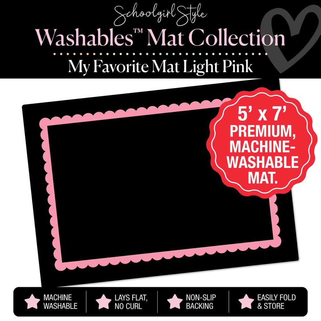 Pink Scallop Border Classroom Mat by Schoolgirl Style