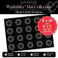 Load image into Gallery viewer, Black and White Circle Hearts Sit Spot Classroom Mat by Schoolgirl Style
