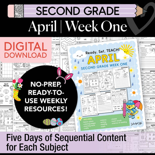 Printable Second Grade April Week 1 Resources