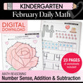 Load image into Gallery viewer, Printable Kindergarten February Daily Math
