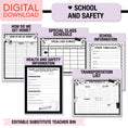 Load image into Gallery viewer, Printable Pastel Editable Substitute Teacher Bin and Forms
