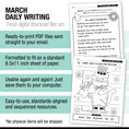 Load image into Gallery viewer, Printable First Grade March Daily Writing
