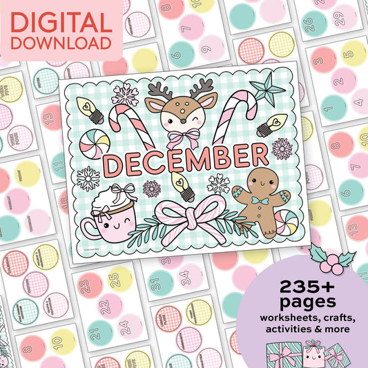 Printable Second Grade December Thematic Unit Bundle