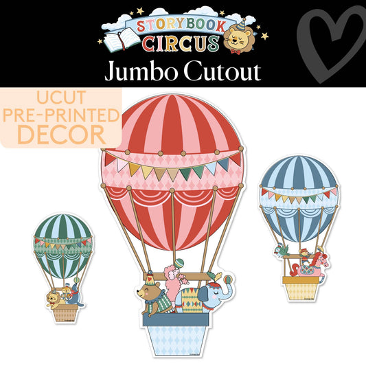 Hot Air Balloon Jumbo Cutouts | Storybook Circus