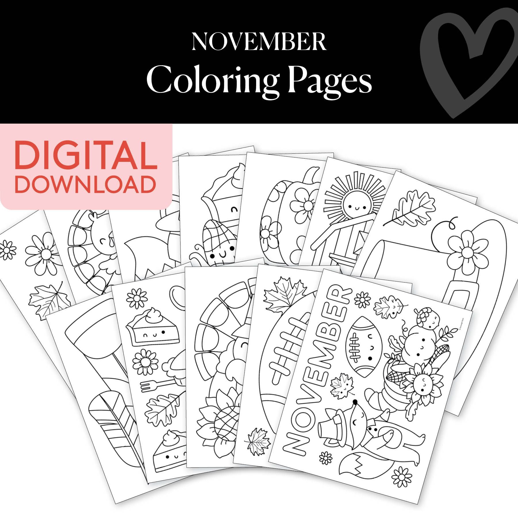 Free Printable November Coloring Pages