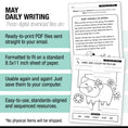 Load image into Gallery viewer, Printable First Grade May Daily Writing
