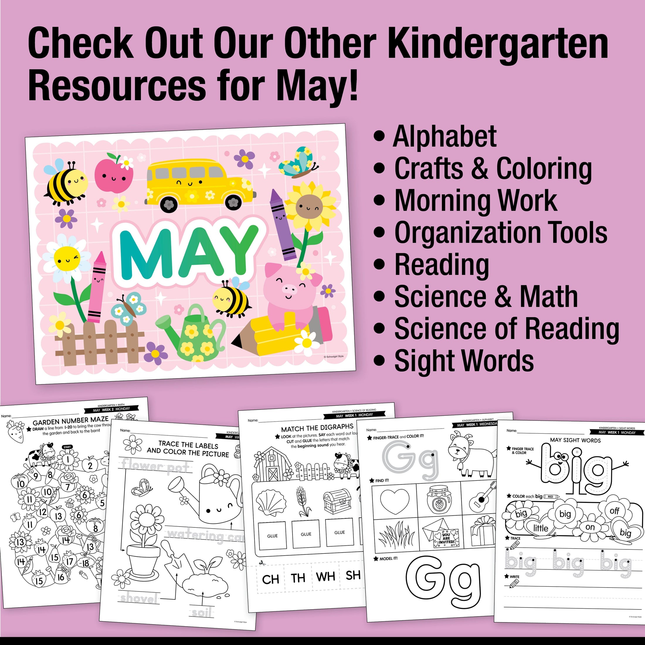Printable May Look How I Grew Flower Writing Craftivity