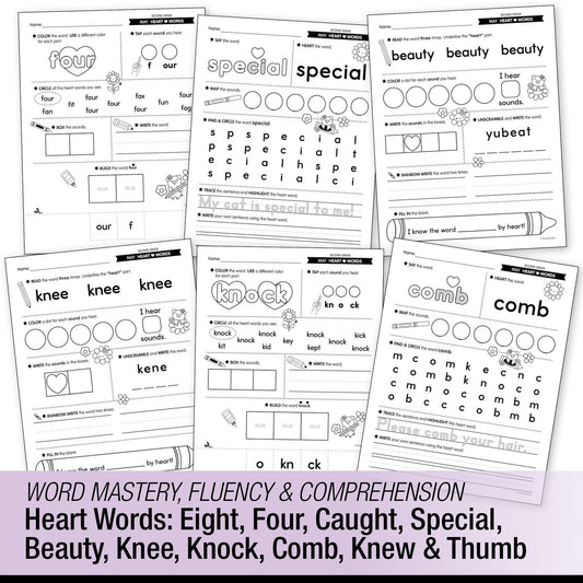 Printable Second Grade May Daily Heart Words