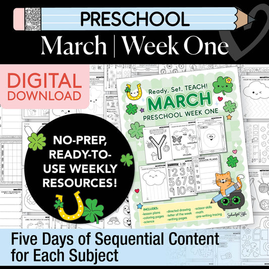 Printable Preschool March Week 1 Resources