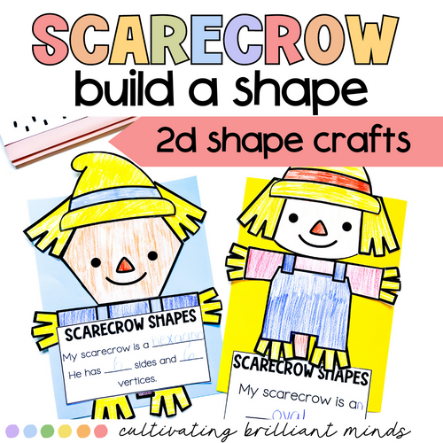 Scarecrow 2D Shape Craft | Fall | Build A Shape Craft