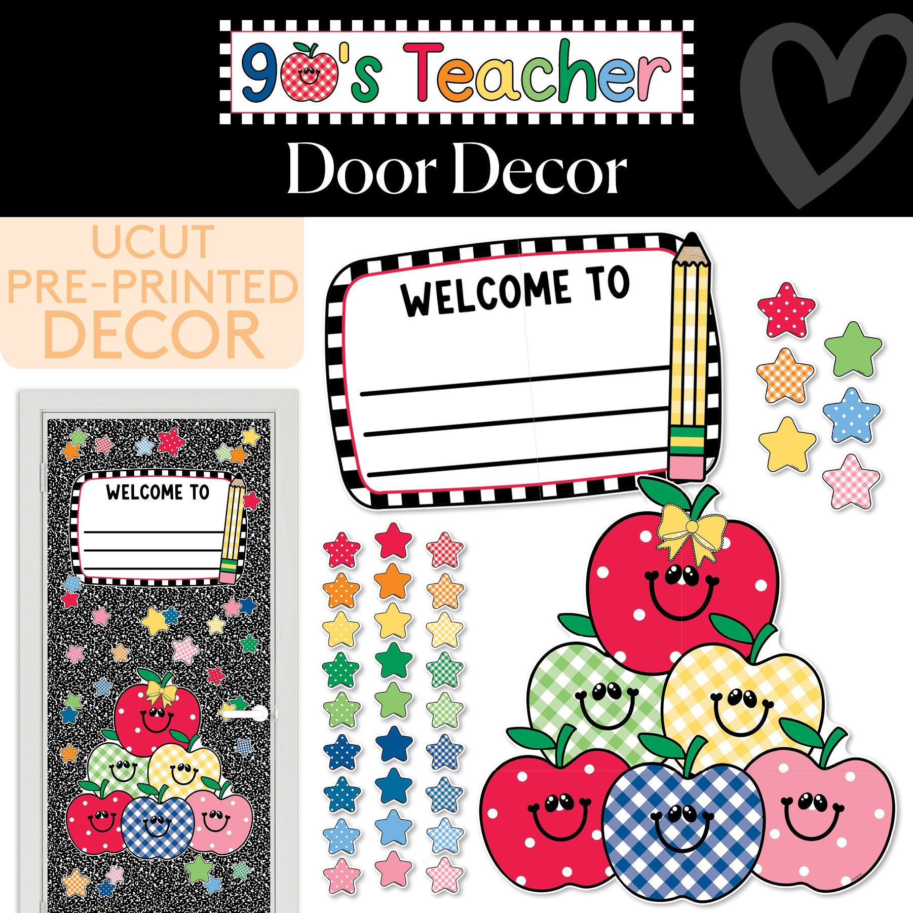 Retro Door Decor | 90s Teacher