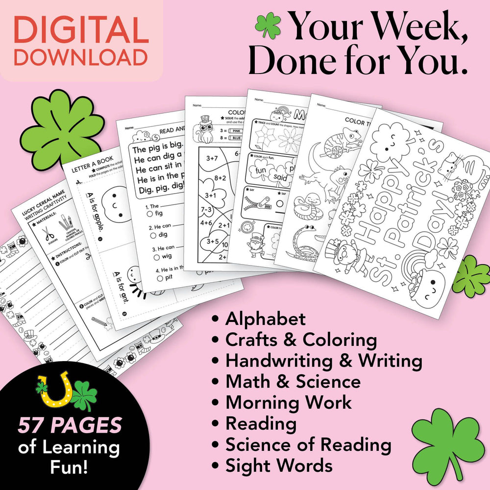 Printable Kindergarten March Week 3 Resources