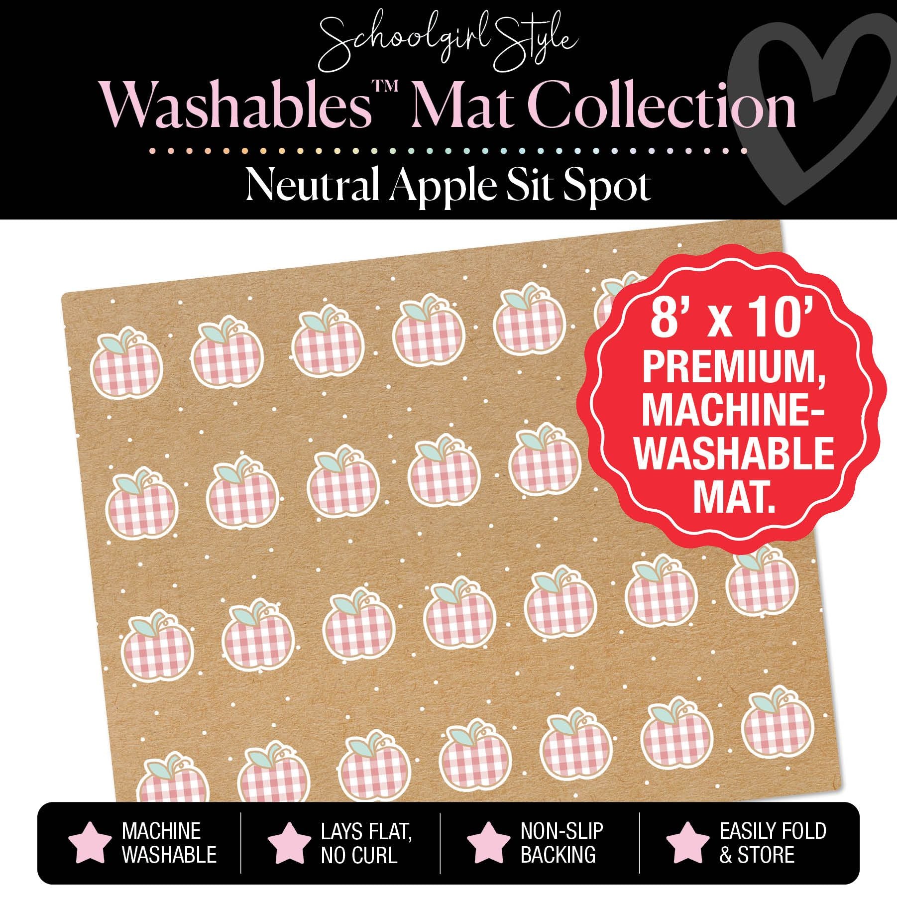 Neutral Apple Sit Spot Classroom Mat by Schoolgirl Style