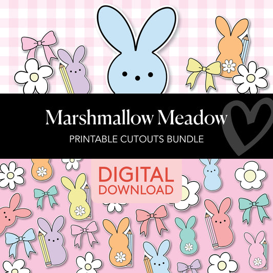 Printable Spring Cutouts Bundle | Marshmallow Meadow