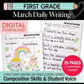 Load image into Gallery viewer, Printable First Grade March Daily Writing
