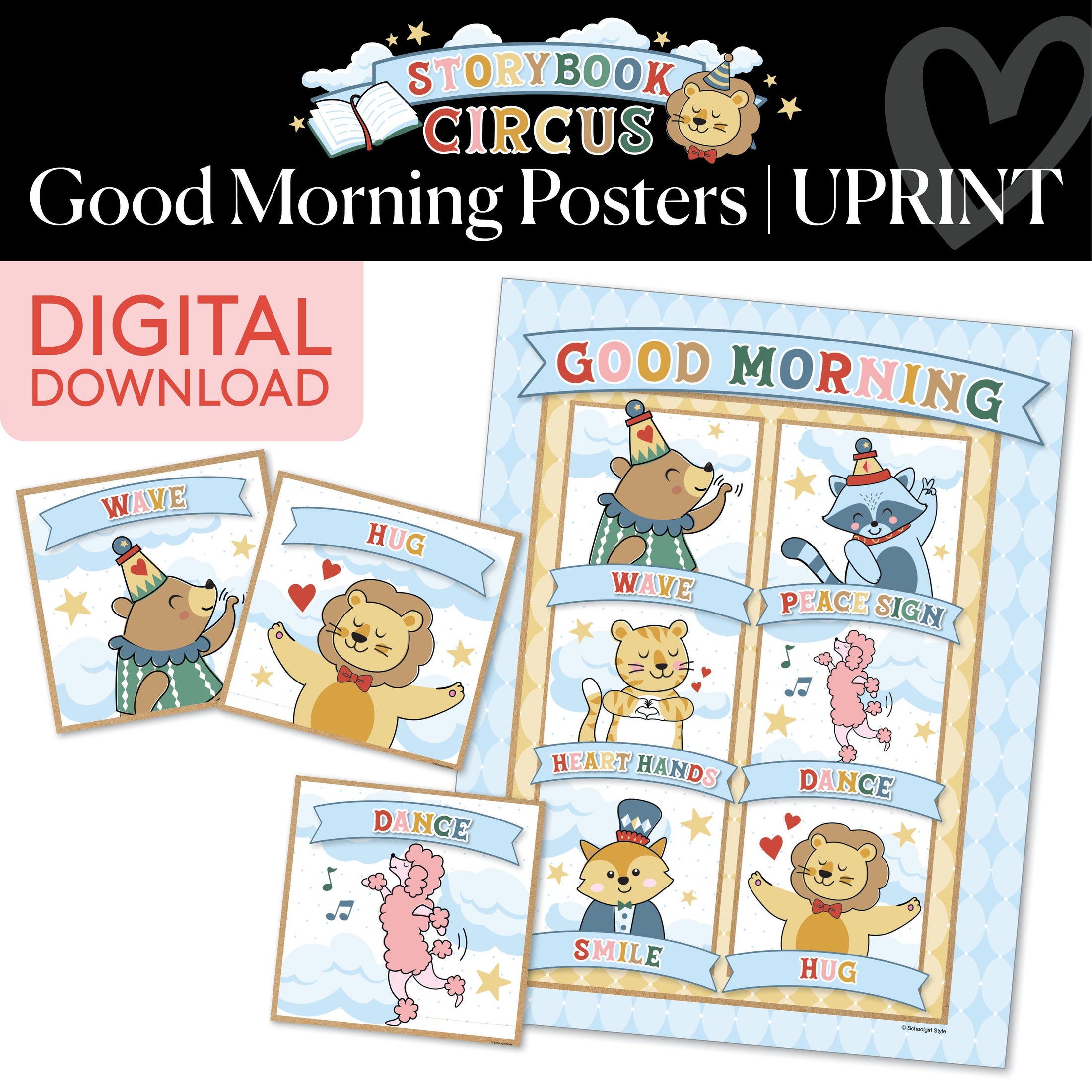 Printable Vintage Good Morning Posters | Storybook Circus