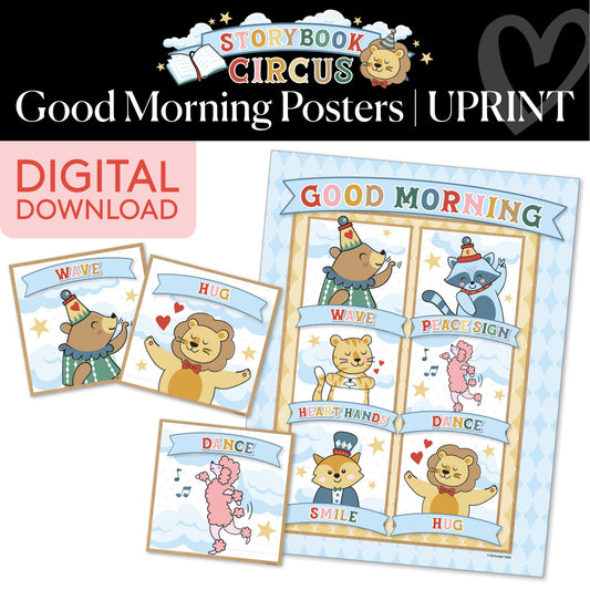 Printable Vintage Good Morning Posters | Storybook Circus