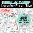 Load image into Gallery viewer, Printable First Grade December Week 3 Resources
