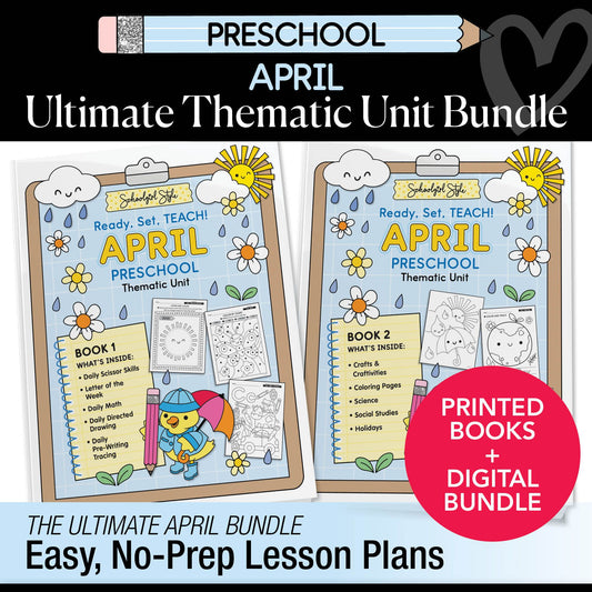 Ultimate Preschool April Thematic Unit Bundle