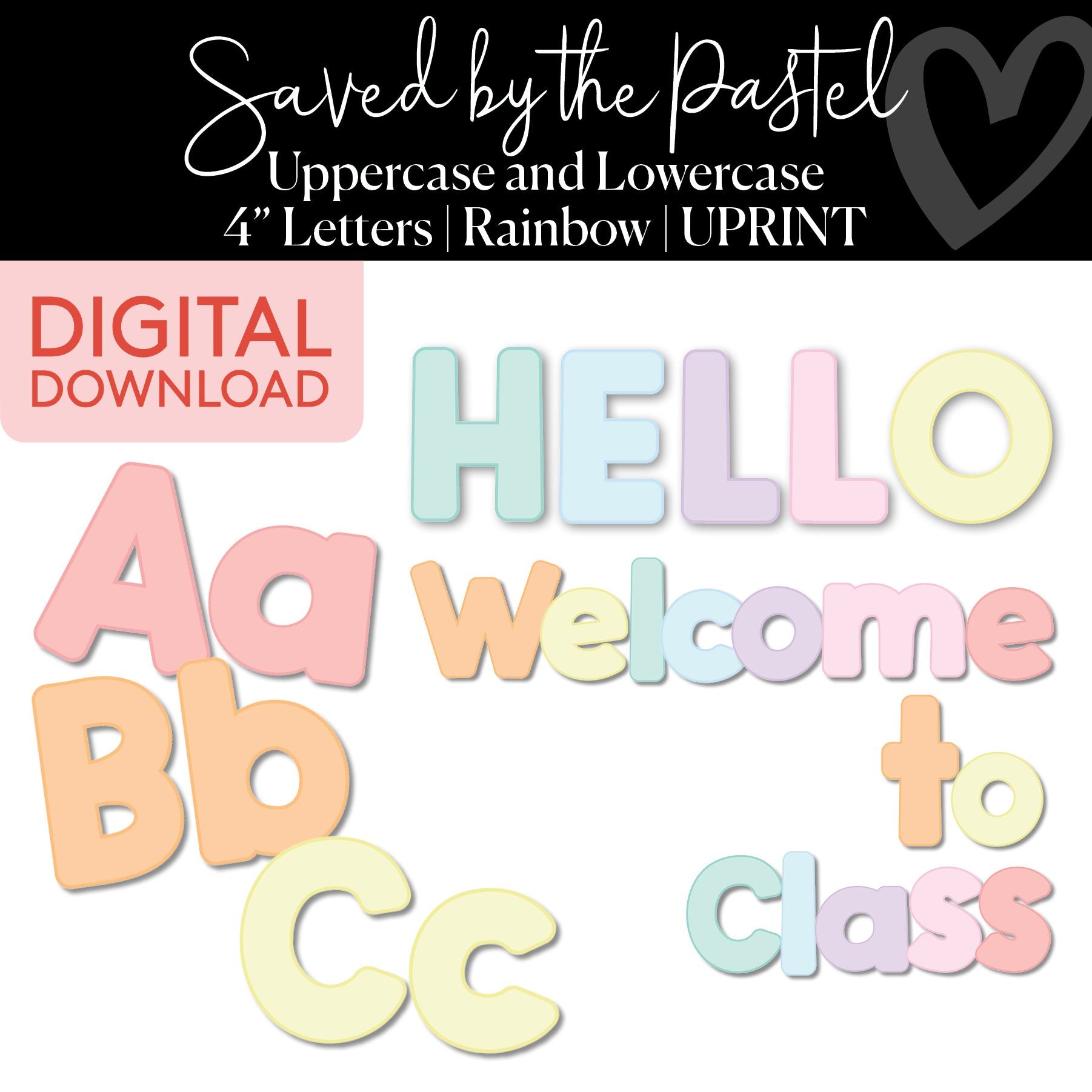Printable Pastel Uppercase and Lowercase 4